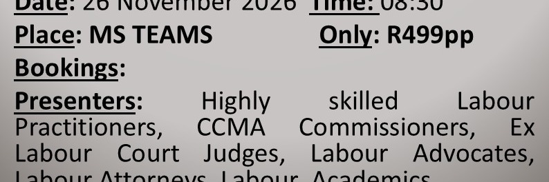 CASELAW UPDATE WEBINAR
