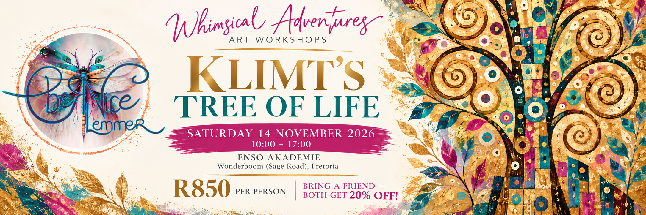 Klimt’s Tree of Life | Beginner-Friendly Art Workshop | Pretoria
