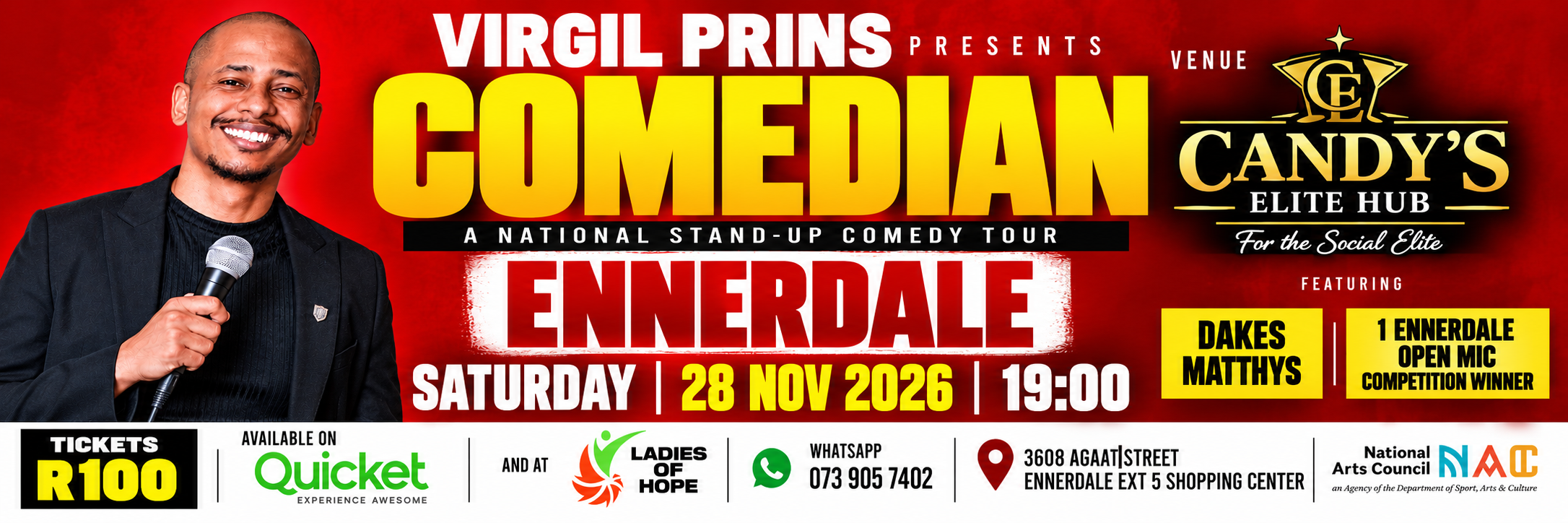 VIRGIL PRINS PRESENTS: COMEDIAN – ENNERDALE