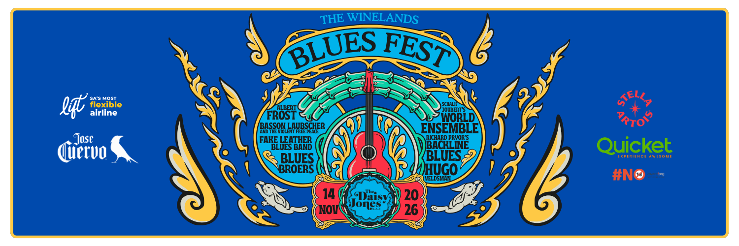 The Winelands Blues Festival 2026 at Daisy Jones, Stellenbosch