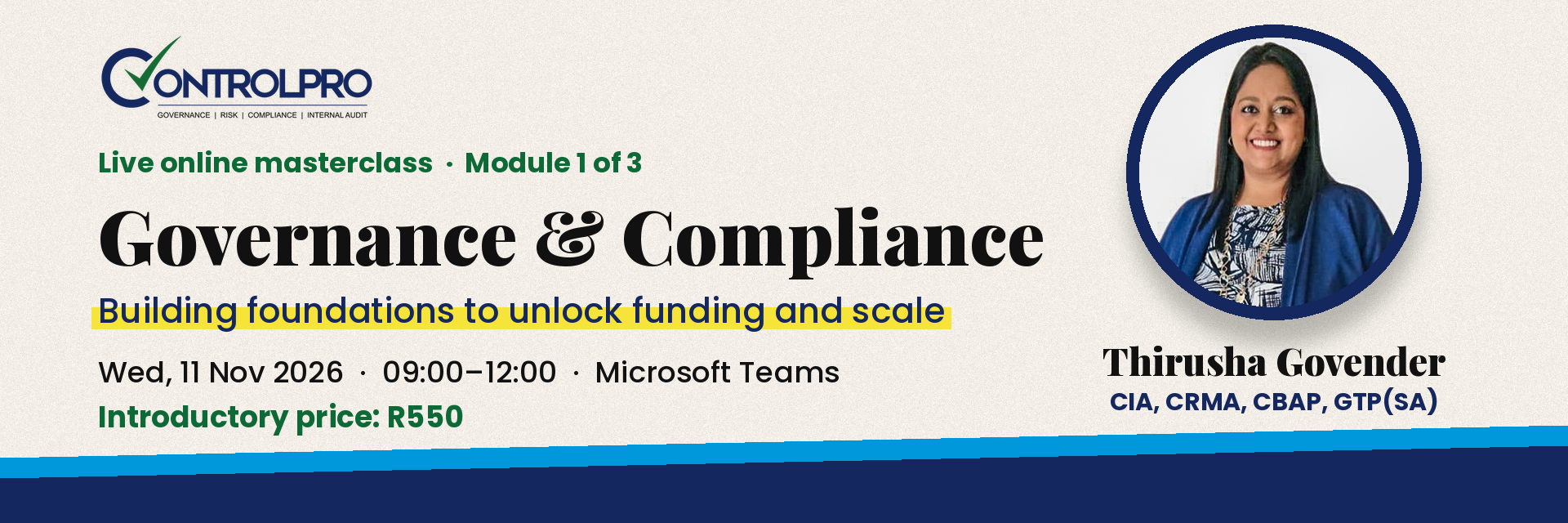 LIVE MASTERCLASS: Governance and Compliance: Building Foundations to Unlock Funding and Scale