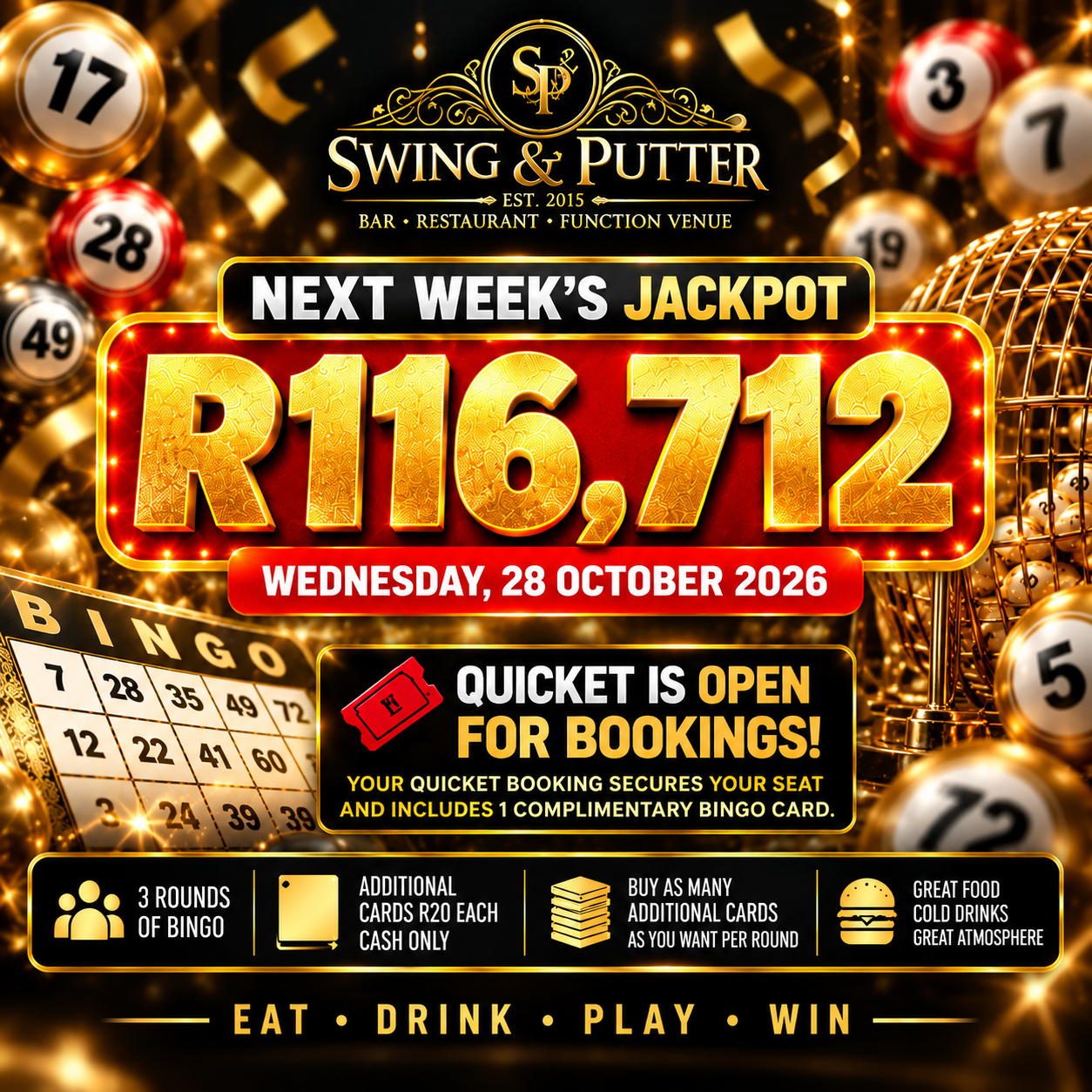 Bingo @ The Swing & Putter