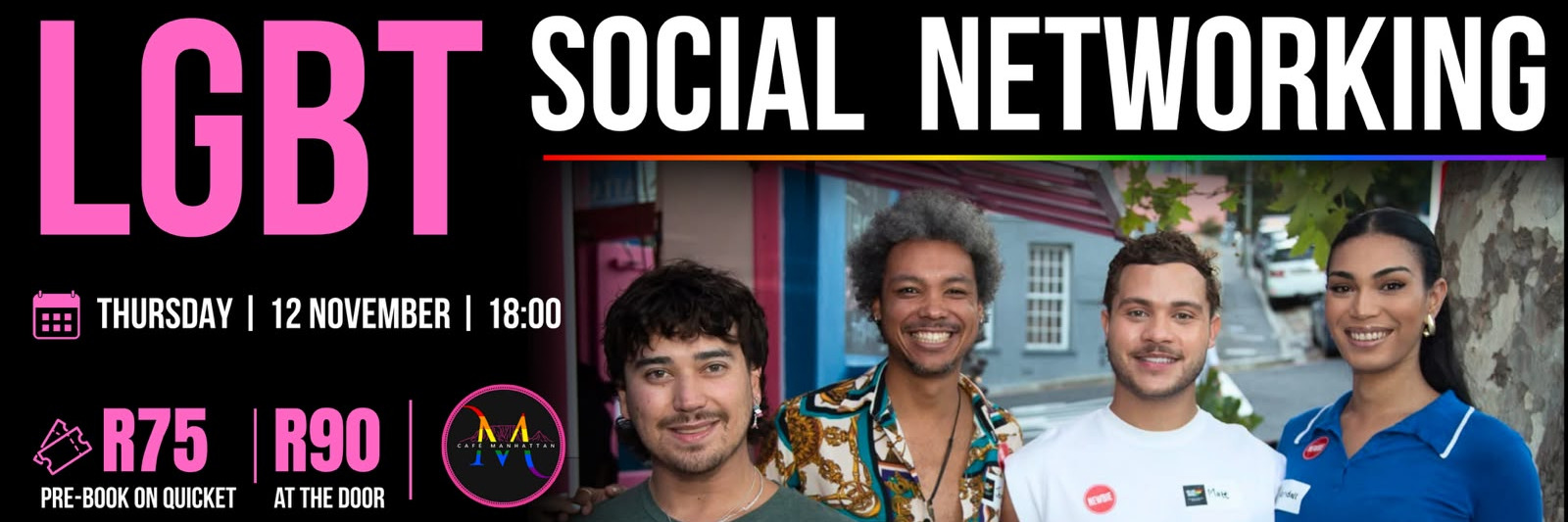 LGBT Social Networking - Cape Town - Thursday 12 November at Cafe Manhattans