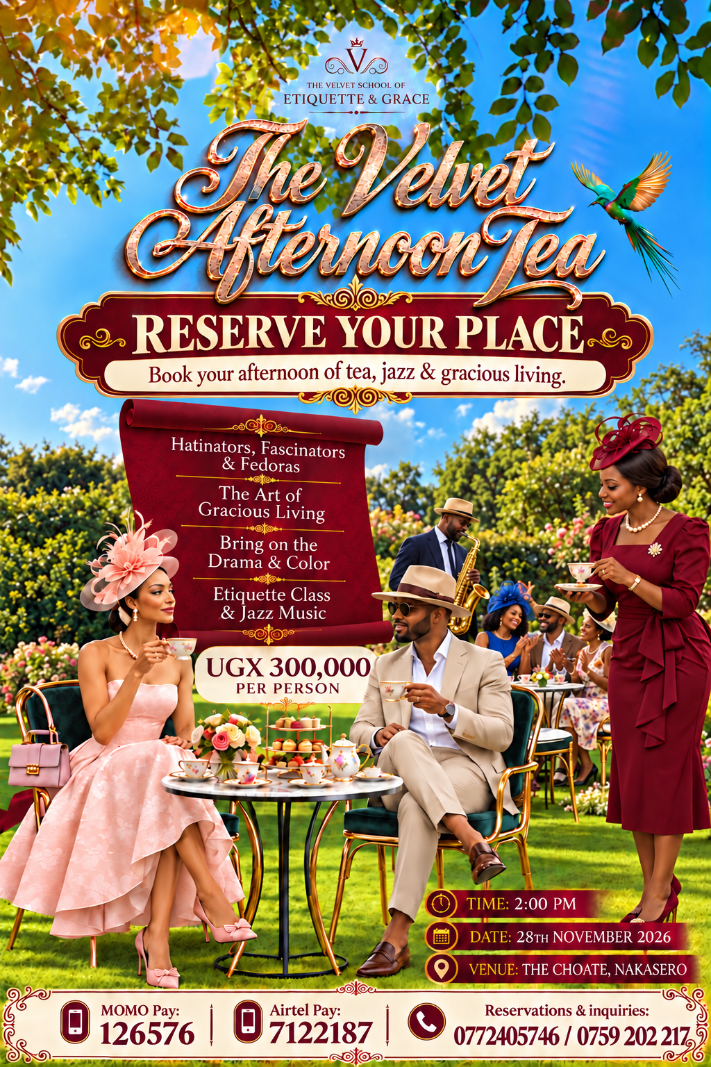 The Velvet afternoon tea