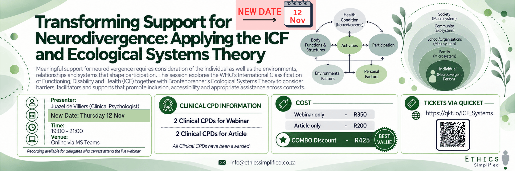Transforming Support for Neurodivergence: Applying the ICF and Ecological Systems Theory