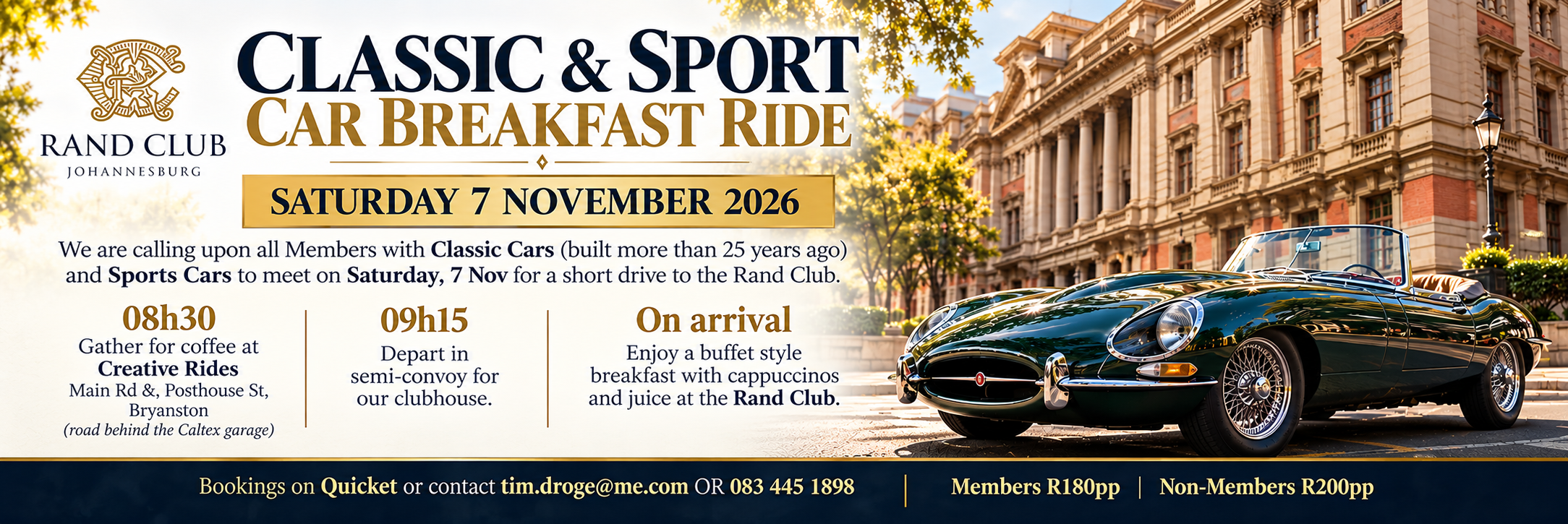 Classic and Sports Cars Club breakfast ride