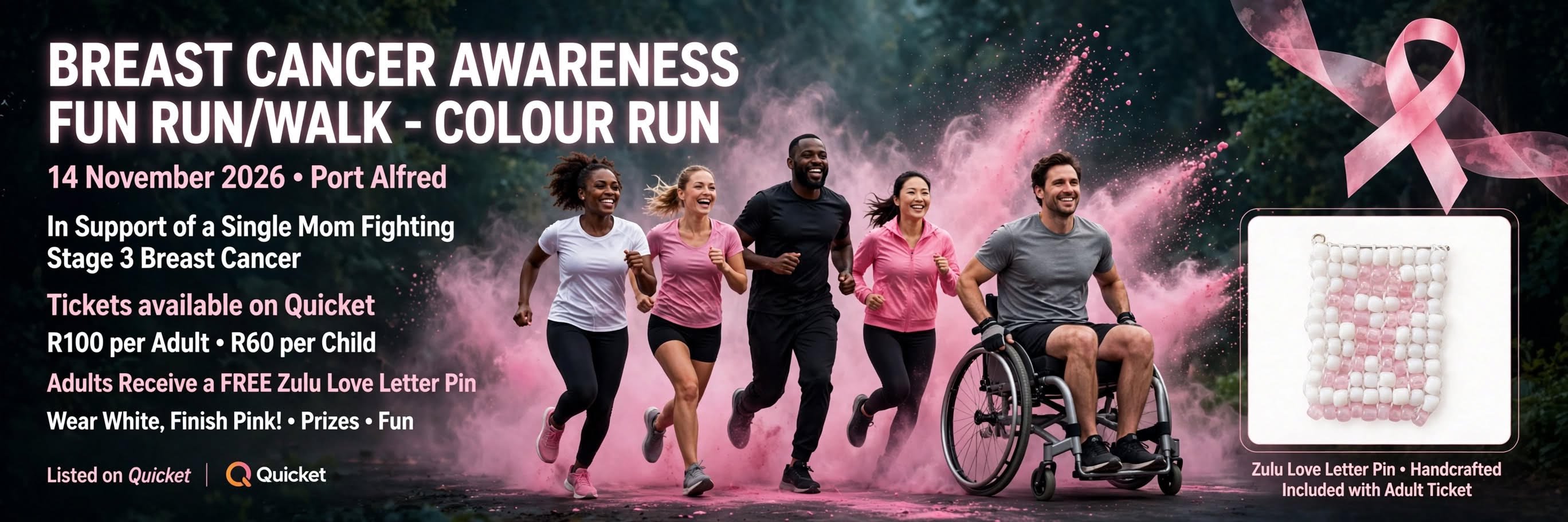 Charity fun run/walk - Support local single mom with breast cancer