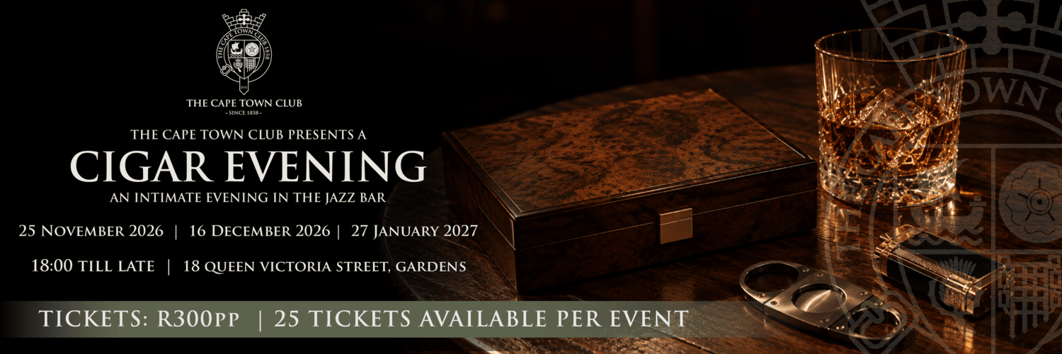Cigar Evening at The Cape Town Club | 16 December